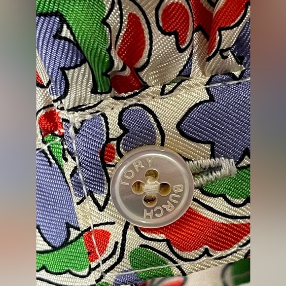 Tory Burch Legacy Paisley Silk Printed Off-The-Shoulder Top Size 8 Multicolor - Picture 6 of 8